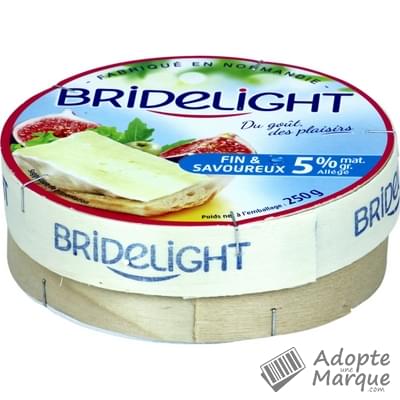 Bridelight Fromage au lait pasteurisé Fin & Savoureux 5%MG La boîte de 250G