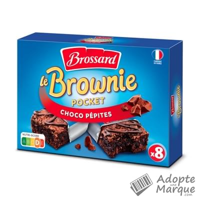 Brossard Mini Brownie aux Pépites de Chocolat Les 8 sachets fraîcheurs de 30G