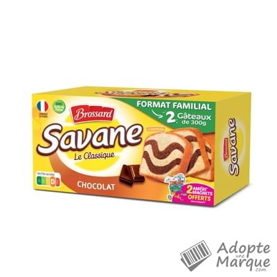 Brossard Savane au Chocolat L'Original Les 2 paquets de 300G