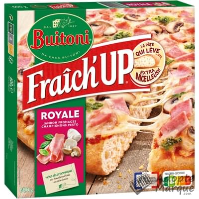 Buitoni Fraîch'Up - Pizza Royale : Jambon, Fromage & Champignons La pizza de 600G