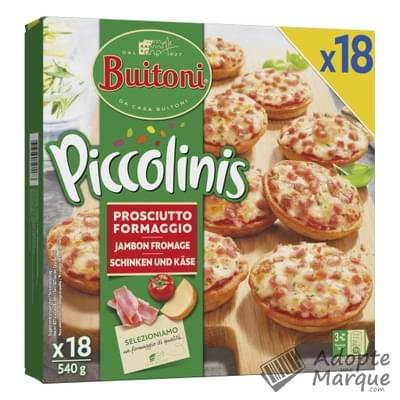 Buitoni Piccolinis - Mini-Pizzas Jambon Fromage La boîte de 540G (18 Mini-Pizzas)