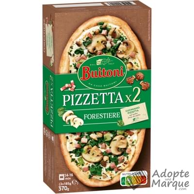 Buitoni Pizetta Forestière Les 2 pizzas de 185G - 370G
