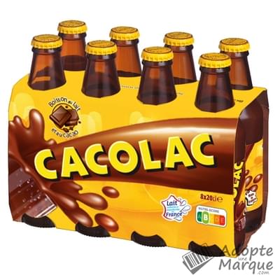 CACOLAC Boisson Lactée au Cacao Les 8 bouteilles de 20CL