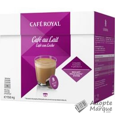 Café Royal Café en dosettes - Café au Lait (Compatible avec Nescafé & Dolce Gusto) La boîte de 16 capsules - 159G