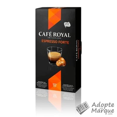 Café Royal Café en dosettes - Espresso Forte (Compatible avec Nespresso) La boîte de 10 capsules - 50G