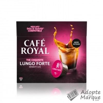 Café Royal Café en dosettes - Lungo Forte (Compatible avec Nescafé & Dolce Gusto) La boîte de 16 capsules - 96G