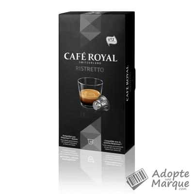 Café Royal Café en dosettes - Ristretto (Compatible avec Nespresso) La boîte de 10 capsules - 53G