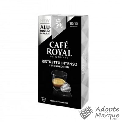 Café Royal Café en dosettes - Ristretto Intenso (Compatible avec Nespresso) La boîte de 10 capsules - 52G