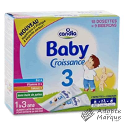 Candia Baby Croissance - Lait en poudre 3ème âge (de 12 à 36 mois) Les 18 dosettes - 331G