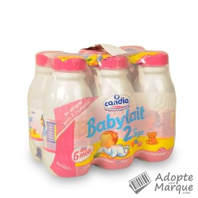 Candia Baby - Lait liquide 2ème âge (de 6 à 12 mois) Les 6 bouteilles de 50CL