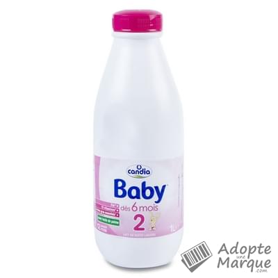 Candia Baby - Lait liquide 2ème âge (de 6 à 12 mois) La bouteille de 1L