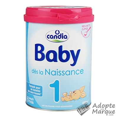 Candia Baby - Lait en poudre 1er âge (jusqu'à 6 mois) La boîte de 900G