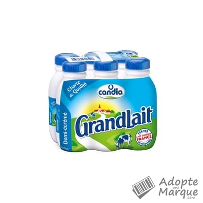 Candia GrandLait - Lait demi-écrémé Les 6 bouteilles de 50CL
