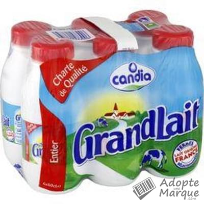 Candia GrandLait - Lait entier Les 6 bouteilles de 50CL
