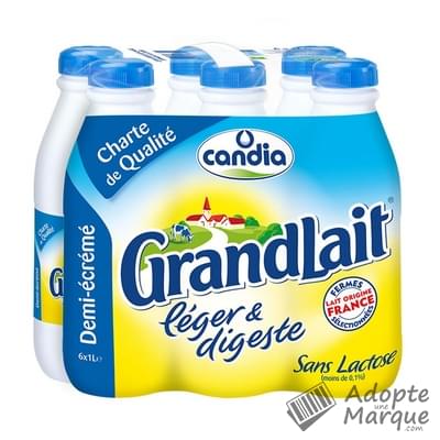 Candia GrandLait - Lait sans lactose Léger & Digeste La bouteille de 1L