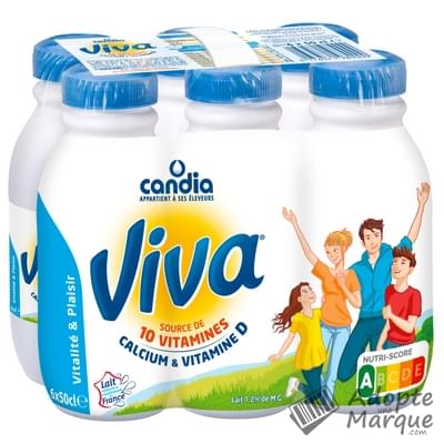 Candia Viva - Lait demi-écrémé vitaminé Les 6 bouteilles de 50CL