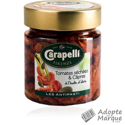 Carapelli Antipasti Tomates séchées & Câpres à l'huile d'Olive Le bocal de 240G