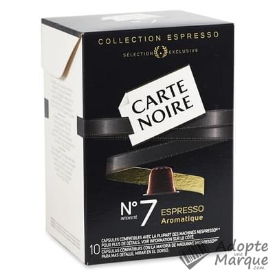 Carte Noire Café en capsules Espresso Classique N°7 (Rond & Equilibré) La boîte de 10 capsules
