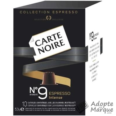 Carte Noire Café en capsules Espresso Intense N°9 (Aromatique & Corsé) La boîte de 10 capsules