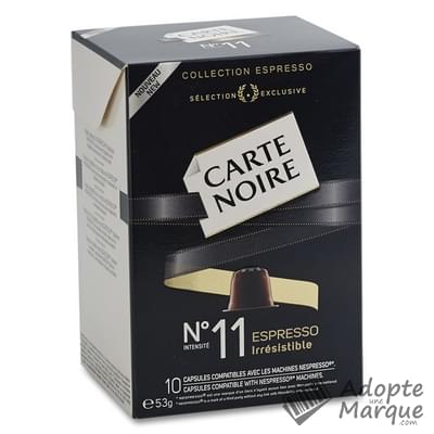 Carte Noire Café en capsules Espresso Puissant N°11 (Profond & Puissant) La boîte de 10 capsules