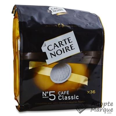 Carte Noire Café moulu en dosettes souples Classique N°5 La boîte de 36 dosettes