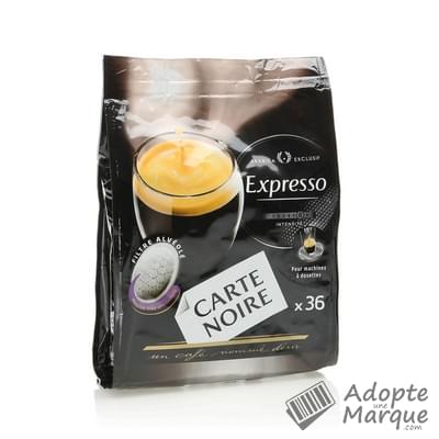 Carte Noire Café moulu en dosettes souples Expresso N°8 La boîte de 36 dosettes
