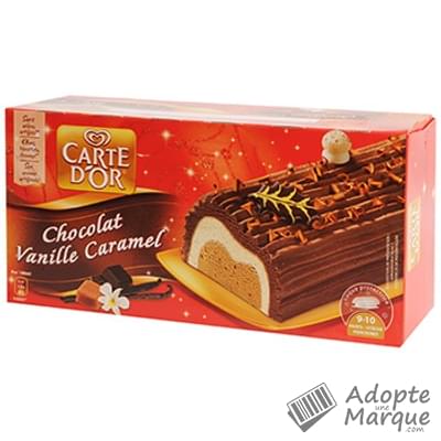 Carte d'Or Bûche glacée Chocolat, Vanille & Caramel La bûche de 1L