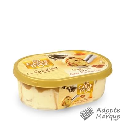 Carte d'Or Crème glacée Les Sensations Vanille intense, Pécan & Caramel Beurre Salé Le bac de 900ML