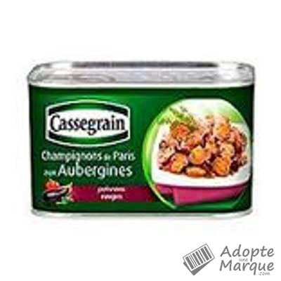 Cassegrain Champignons de Paris aux Aubergines poivrons rouges La conserve de 350G