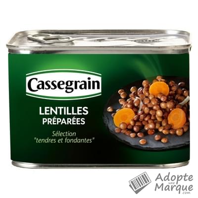 Cassegrain Lentilles cuisinées aux oignons et carottes La conserve de 706G