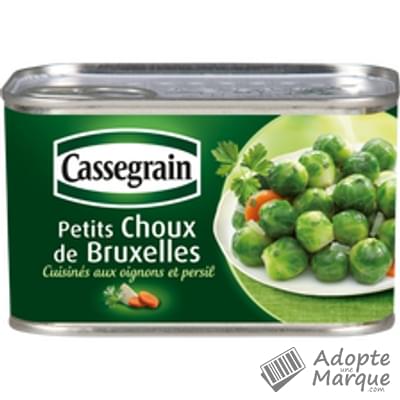 Cassegrain Petits Choux de Bruxelles cuisinés aux oignons & persil La conserve de 265G