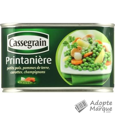 Cassegrain Printanière petits pois, pommes de terre, carottes, champignons La conserve de 400G