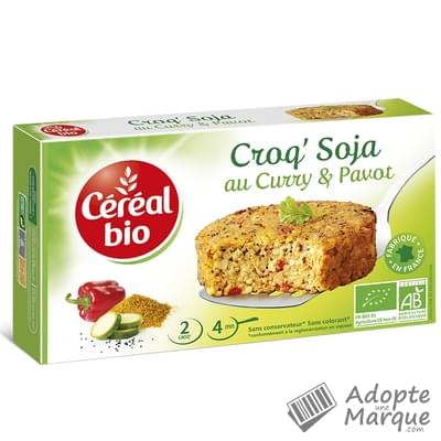 Céréal Bio Croq' Soja au Curry & Pavot Le paquet de 2 croq's - 200G