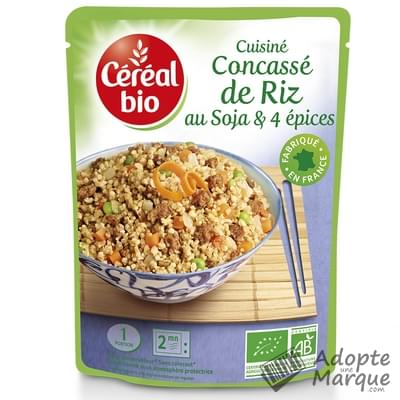 Céréal Bio Cuisiné de Concassé de Riz au Soja & 4 Epices Le doypack de 220G