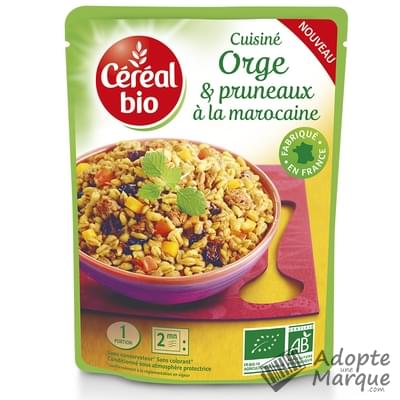 Céréal Bio Cuisiné d'Orge & Pruneaux à la Marocaine Le doypack de 220G