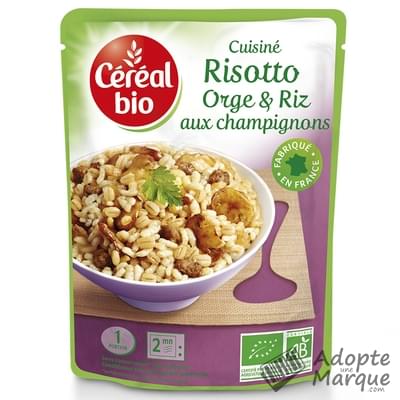 Céréal Bio Cuisiné de Risotto Orge & Riz aux Champignons Le doypack de 200G