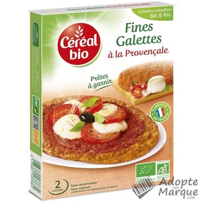 Céréal Bio Fines Galettes à la Provençale Le paquet de 2 galettes - 180G