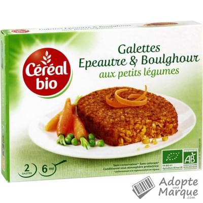 Céréal Bio Galettes Céréales Epeautre & Boulghour aux Petits Légumes Le paquet de 2 galettes - 200G
