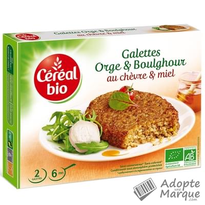 Céréal Bio Galettes Céréales Orge & Boulghour au Chèvre & Miel Le paquet de 2 galettes - 200G