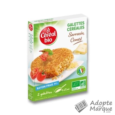 Céréal Bio Galettes Céréales Sarrasin & Comté Le paquet de 2 galettes - 200G