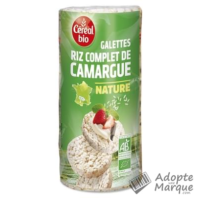 Céréal Bio Galettes Riz Complet de Camargue Nature Le paquet de 130G