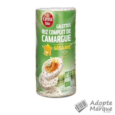 Céréal Bio Galettes Riz Complet de Camargue au Sésame Le paquet de 130G