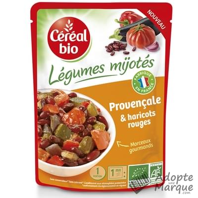 Céréal Bio Légumes Mijotés : Provençale & Haricots Rouges Le doypack de 220G