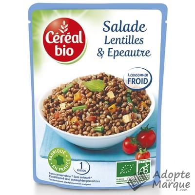 Céréal Bio Salade Lentilles & Epeautre Le doypack de 220G