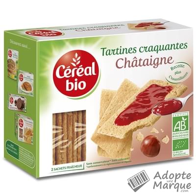 Céréal Bio Tartines Craquantes à la Châtaigne Le paquet de 145G
