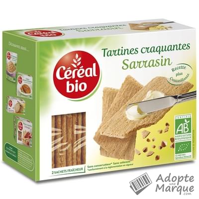 Céréal Bio Tartines Craquantes au Sarrasin Le paquet de 145G