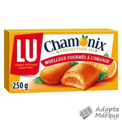 Chamonix Gâteaux moelleux fourrés à l'Orange Le paquet de 250G