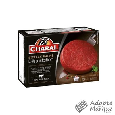 Charal Bifteck haché pur Bœuf Dégustation 10%MG La boîte de 4 steaks - 400G