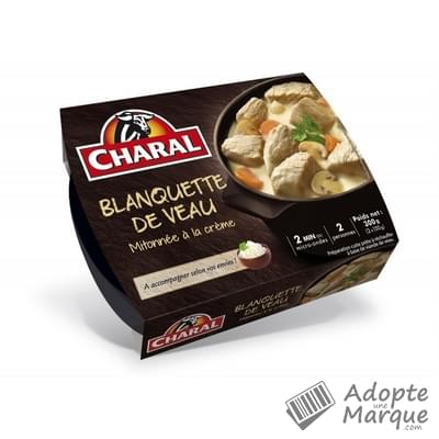 Charal Blanquette de Veau mitonnée à la Crème Les 2 barquettes de 150G