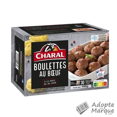 Charal Boulettes au Bœuf La boîte de 30 boulettes - 900G